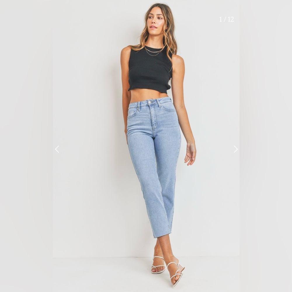 Straight leg jeans